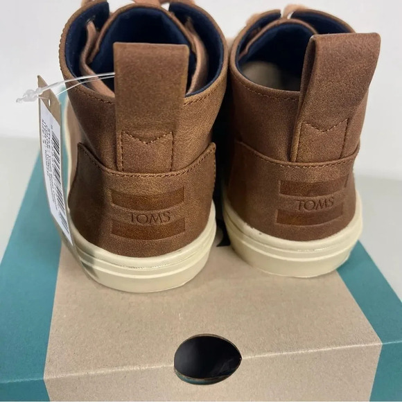 NEW TOMS Botas Cupsole Toffee Microsuede Sneakers Size 4 Youth Boys - Picture 8 of 9